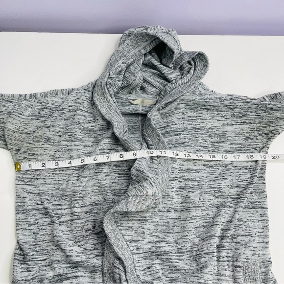 Athleta blissful wrap cardigan sweater hooded grey space dye women's size xs‎ - Picture 10 of 13
